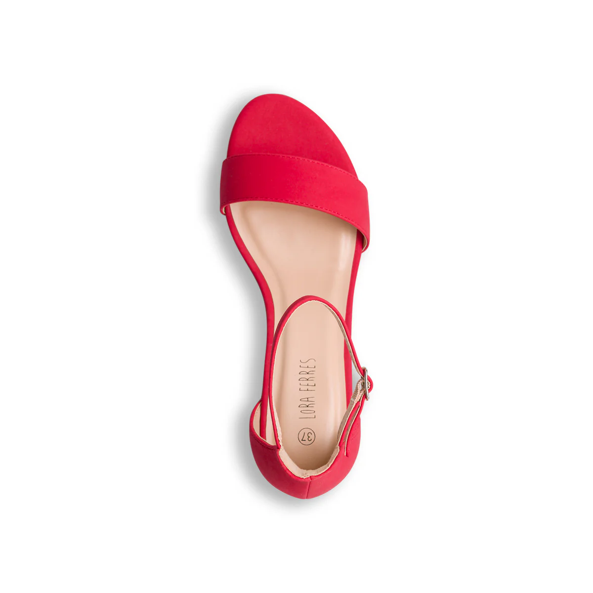 Sandali rossi da donna con tacco a blocco 6 cm Lora Ferres - Image 4