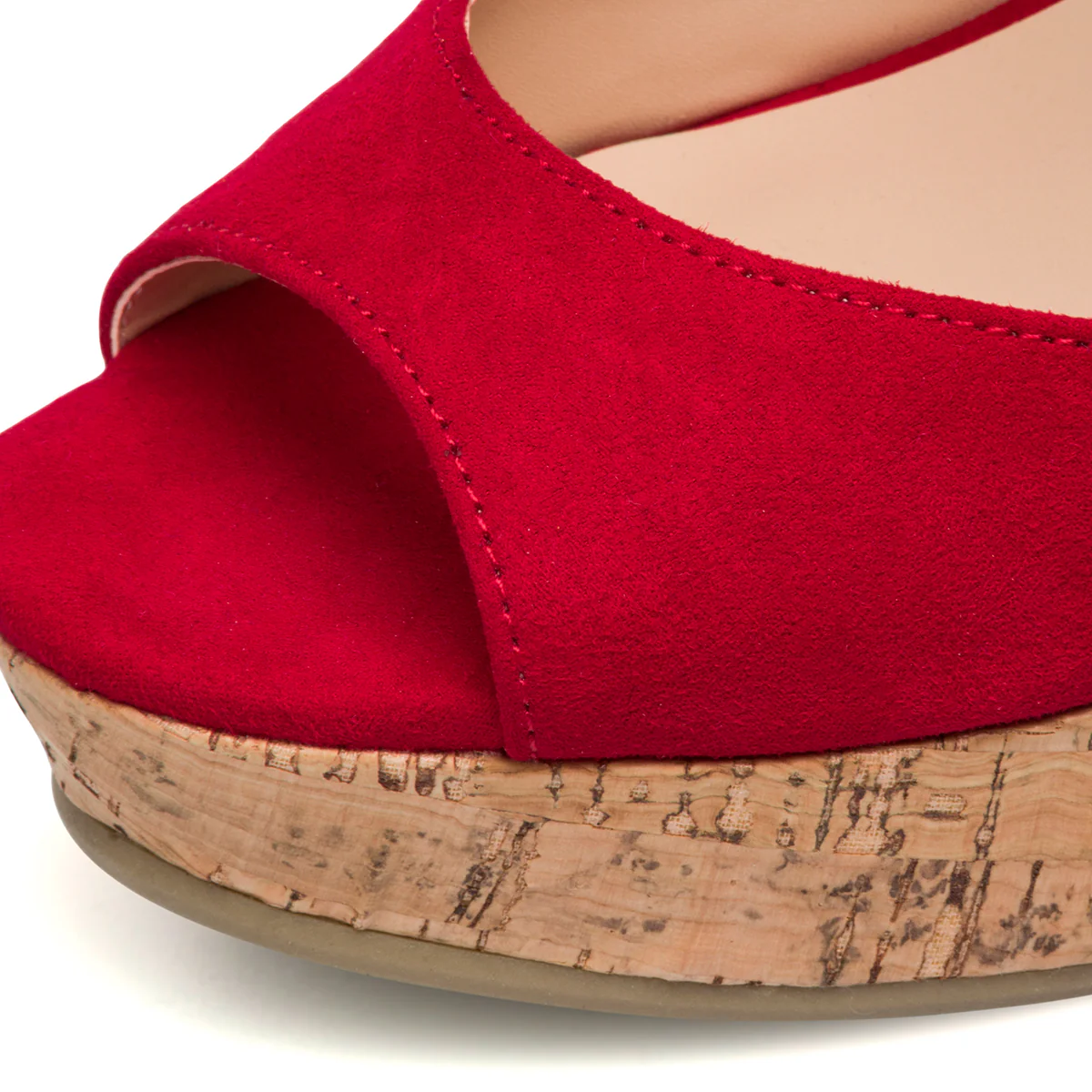 Sandali rossi in tessuto da donna con tacco 10 cm Lora Ferres - Image 5