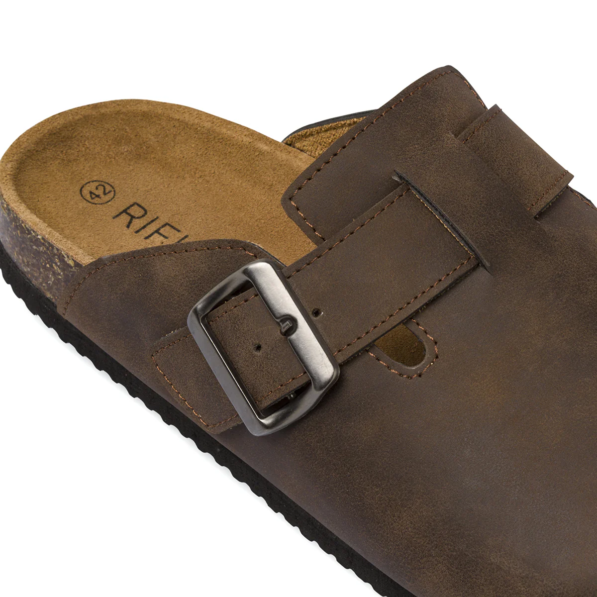 Sandali sabot marroni da Uomo con soletta in pelle Riflessi Urbani - Image 4