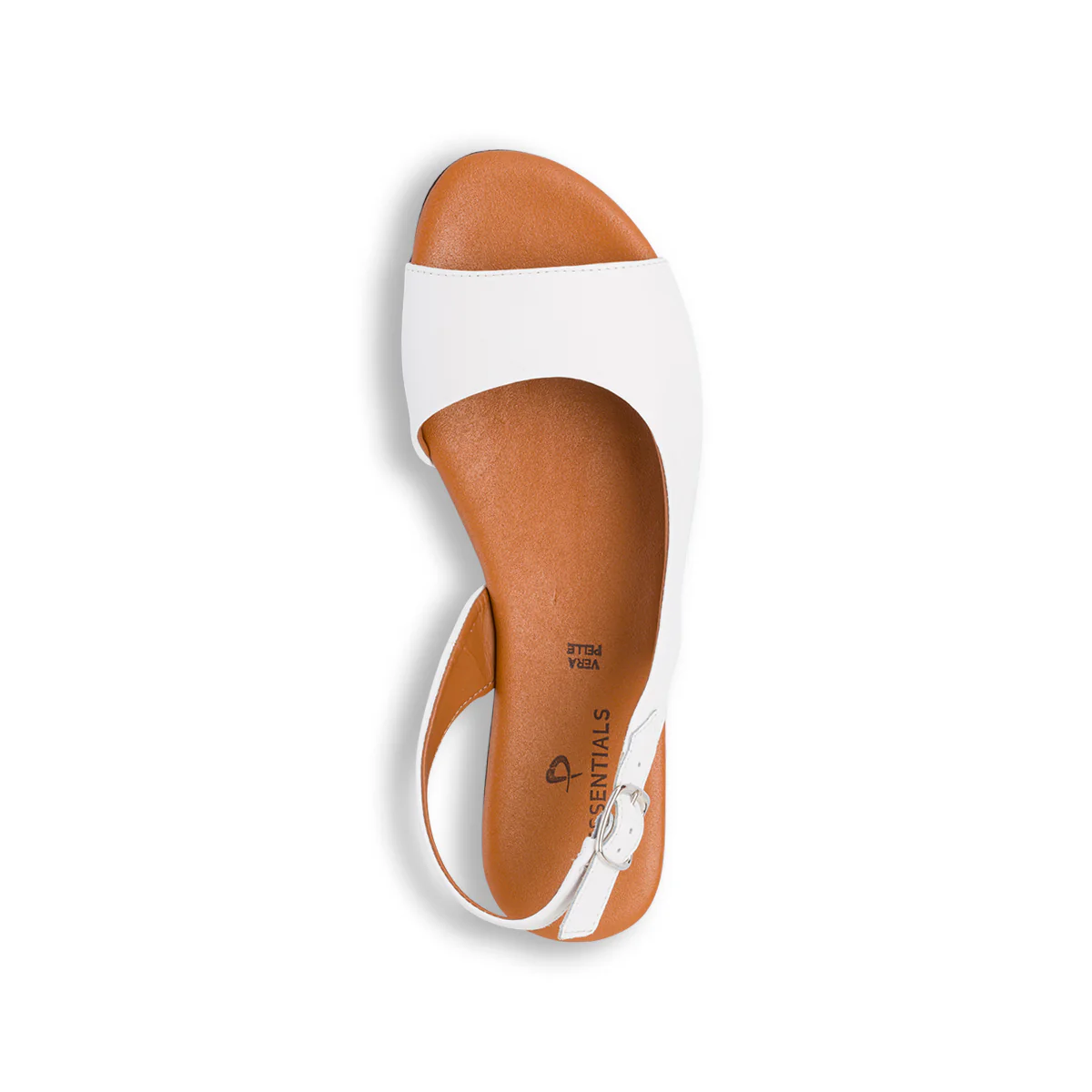 Sandali slingback da donna bianchi in pelle P Essentials - Image 3