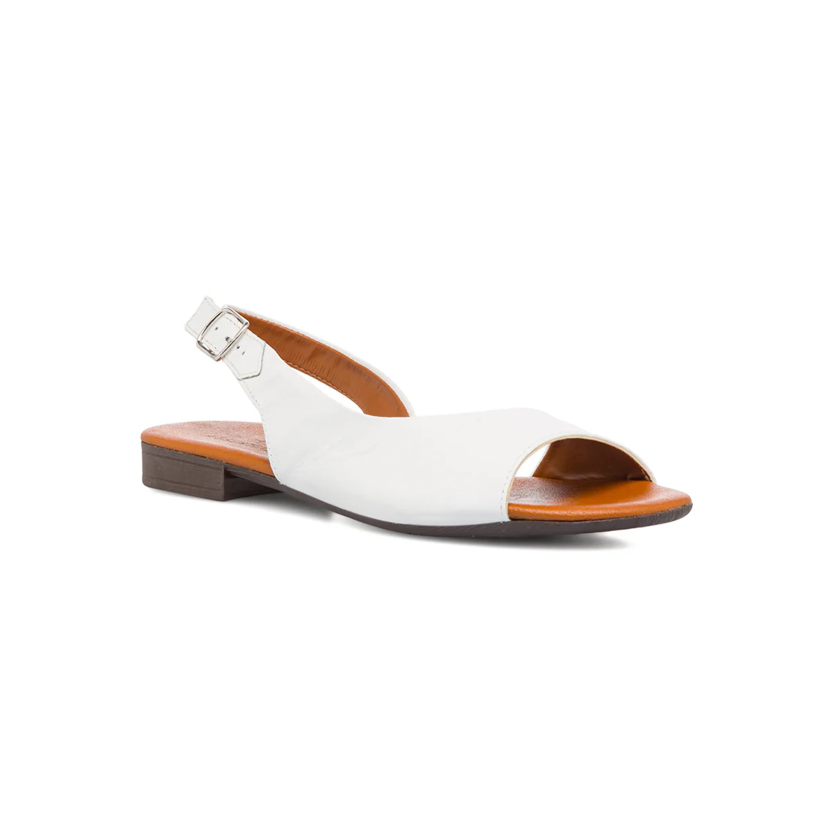 Sandali slingback da donna bianchi in pelle P Essentials - Image 4