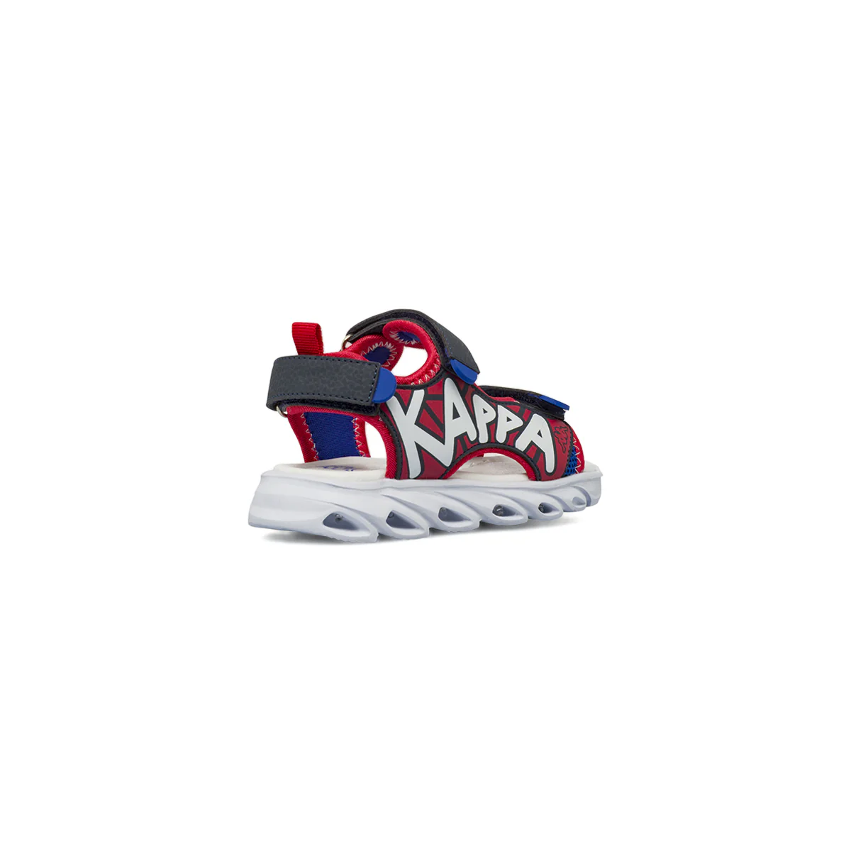 Sandali sportivi bicolore blu e rossi da Bambino con strappo Kappa - Image 3