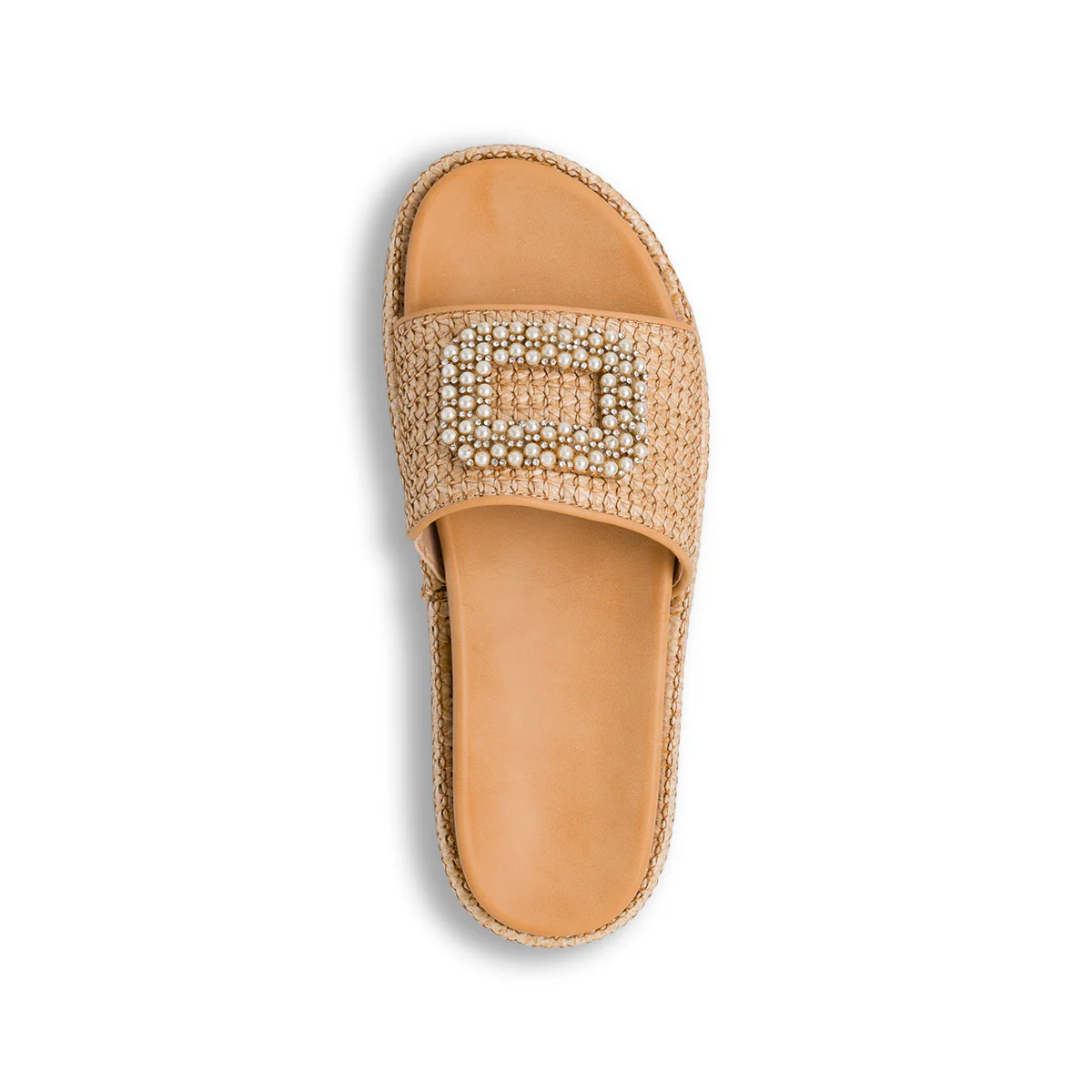 Sandali Taupe da Donna con Fibbia Gioiello effetto Rafia Swish Jeans - Image 5