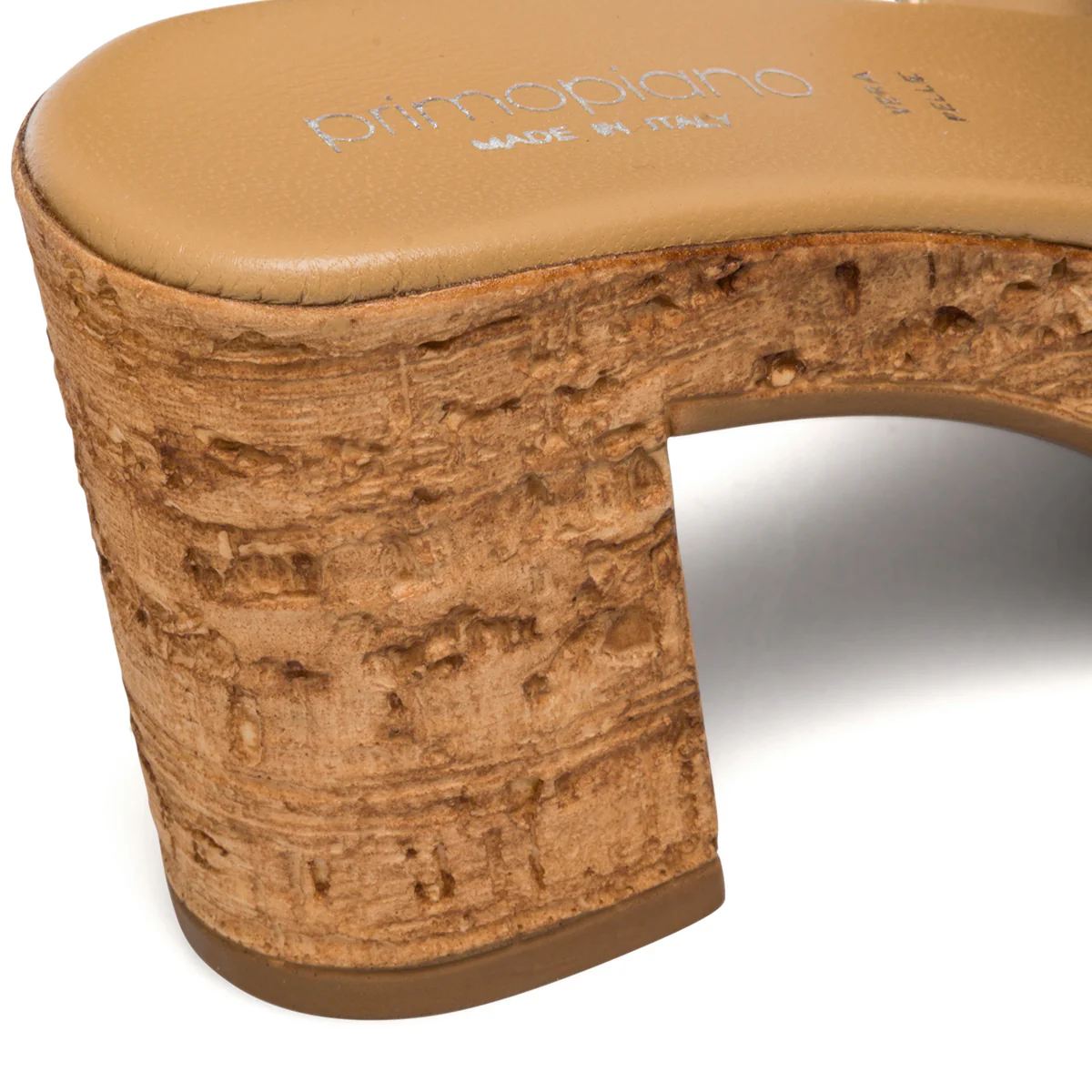 Sandali taupe in pelle da donna con tacco 8 cm Primopiano - Image 6