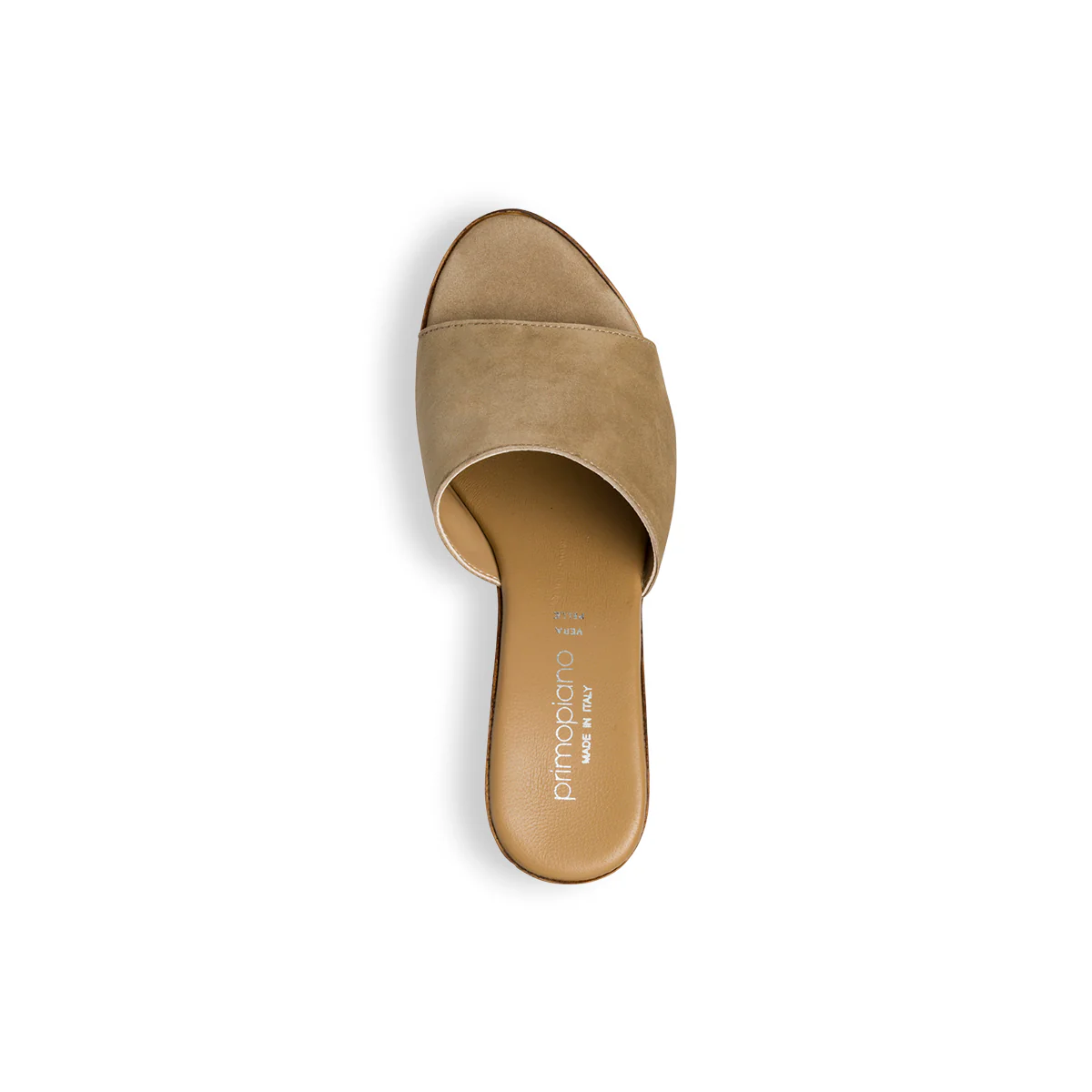 Sandali taupe in pelle da donna con tacco 8 cm Primopiano - Image 7