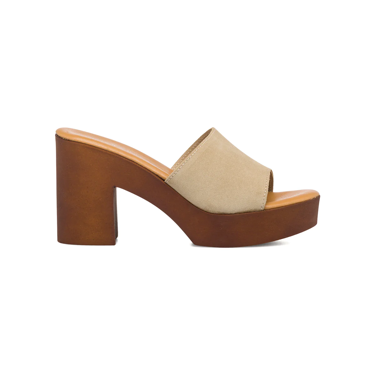 Sandali taupe in pelle scamosciata da donna con tacco a blocco 9 cm e plateau Primopiano