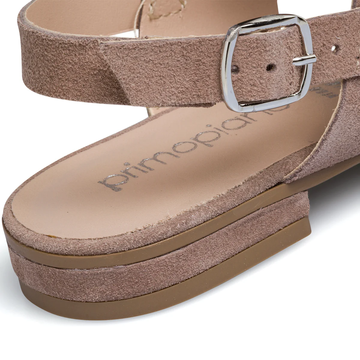 Sandali taupe in pelle scamosciata da donna Primopiano - Image 7