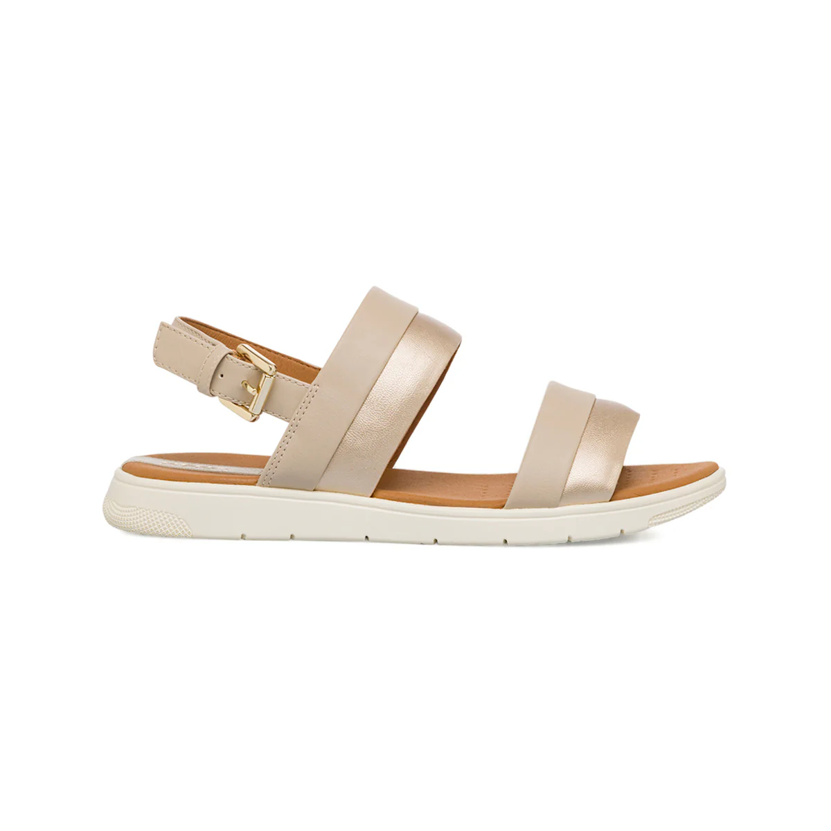 Sandali traspiranti beige e oro da donna Geox Dandra