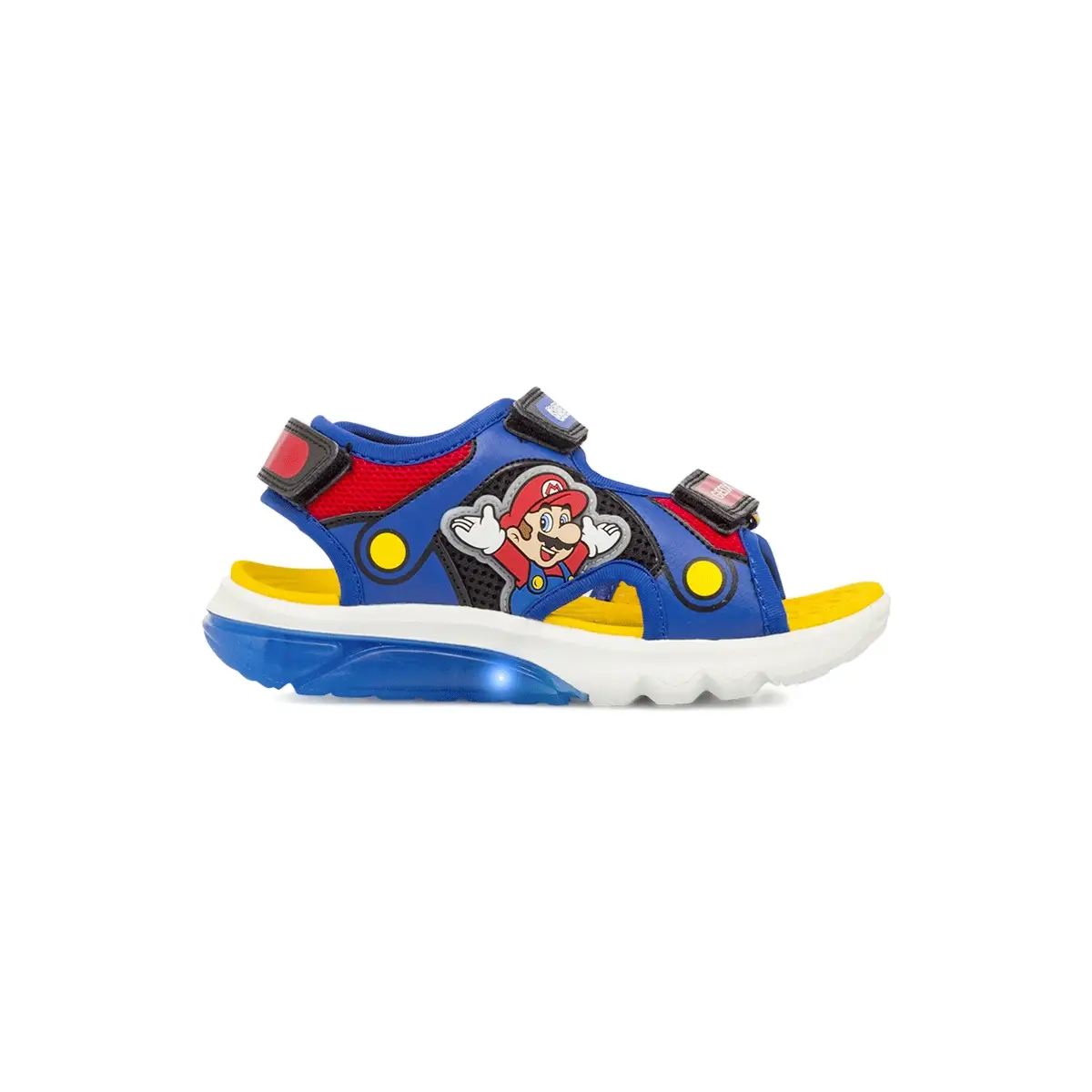 Sandali traspiranti Blu da Ragazzo con Luci e logo Super Mario Kart Geox