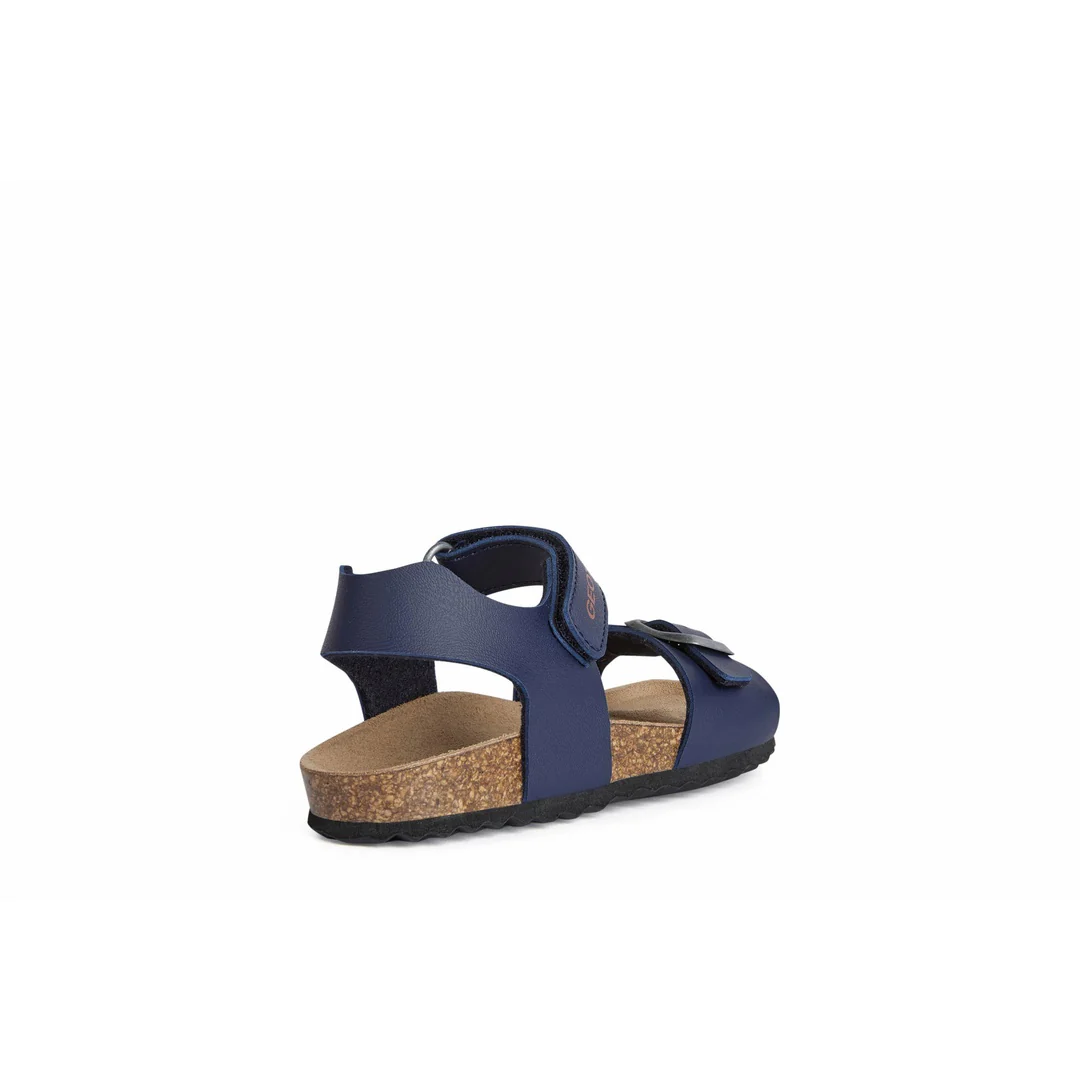 Sandali traspiranti blu da Ragazzo con sottopiede in pelle Geox - Image 4