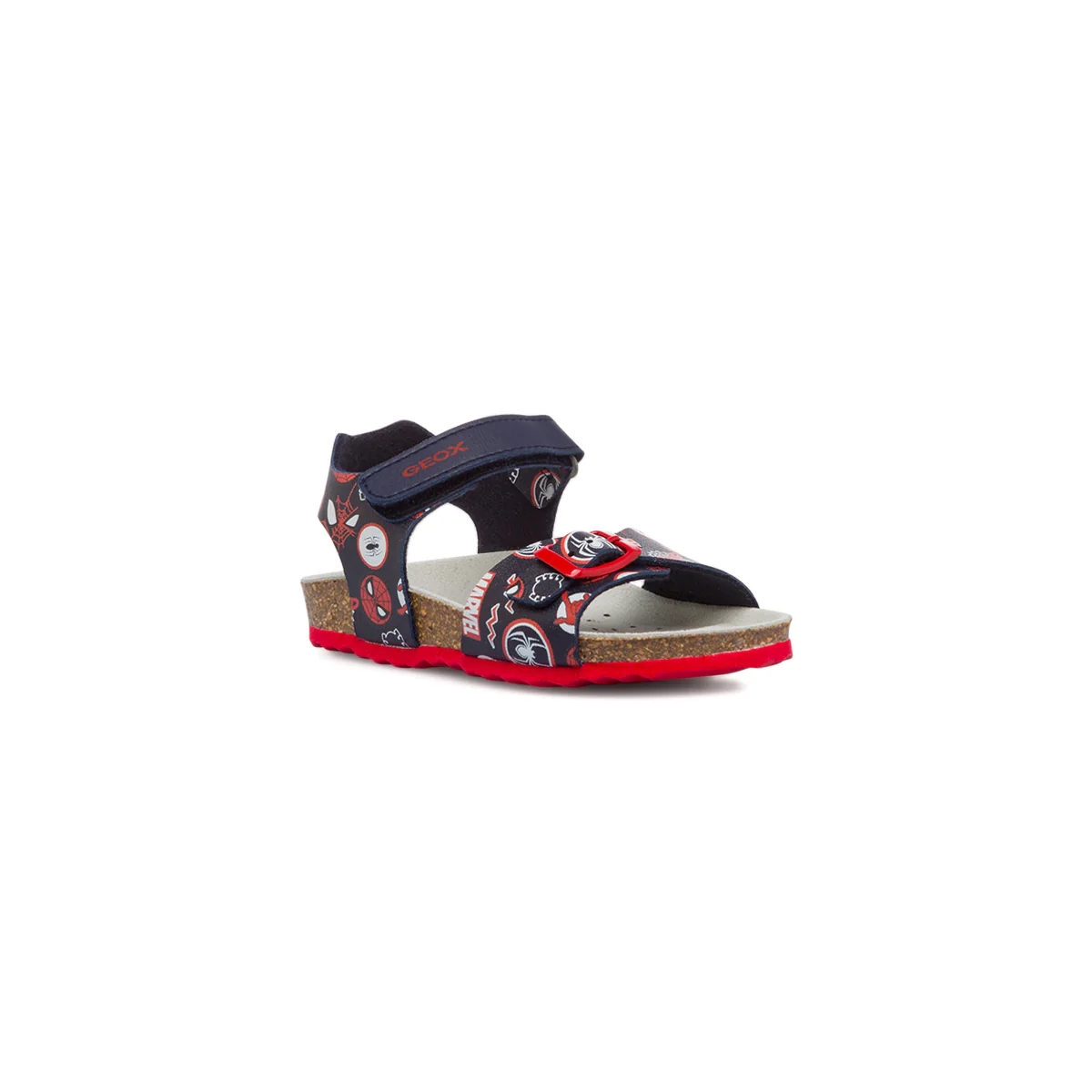 Sandali traspiranti blu e rossi da bambino con stampa Spiderman Geox Chalki - Image 2