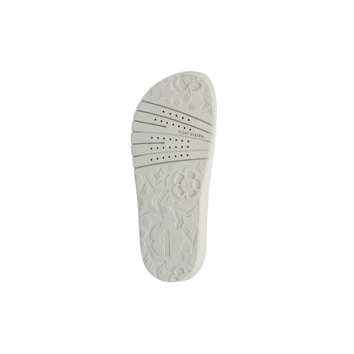 Sandali traspiranti da bambina bianchi con fibbia in metallo rosa e con velcro Geox Costarei - Image 4
