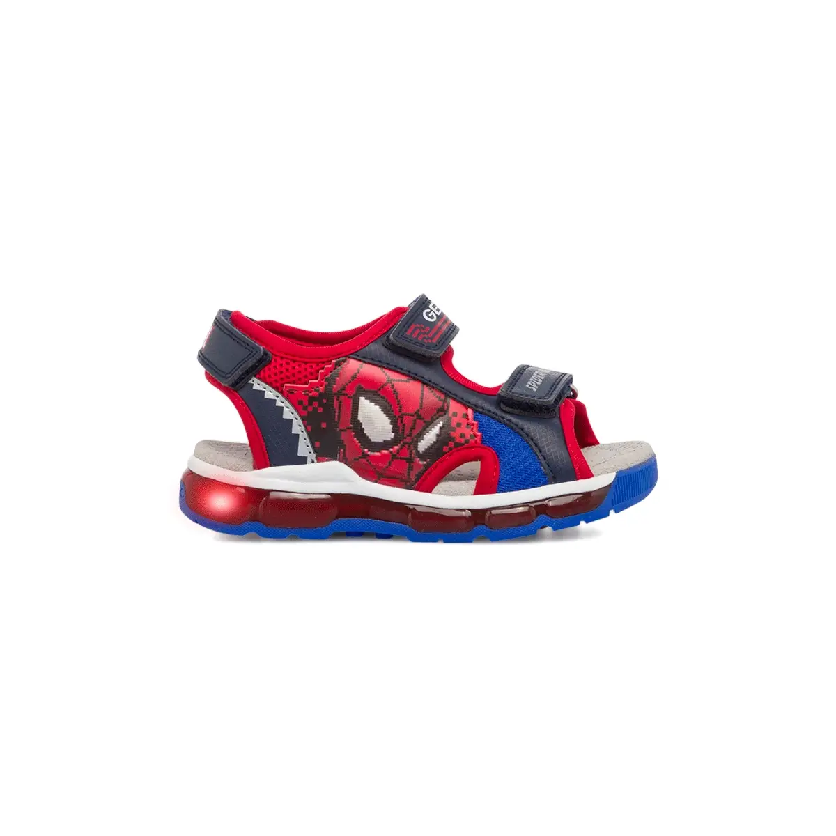 Sandali traspiranti da bambino con stampa Spiderman e luci nella suola Geox Android