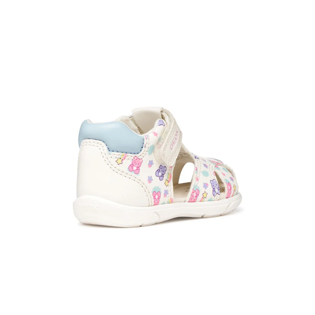 Sandali traspiranti primi passi da Bambina bianchi con stampe Geox - Image 3