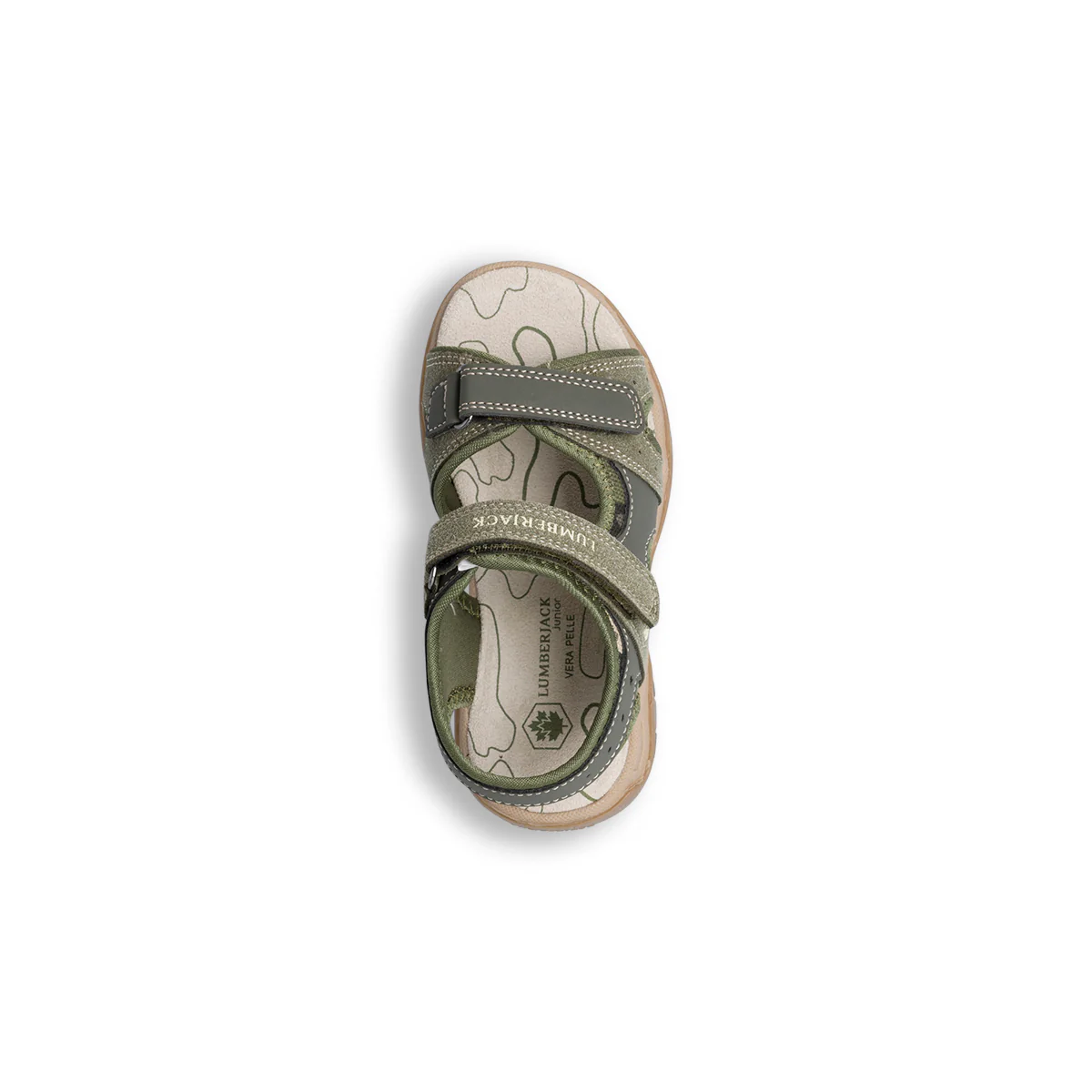 Sandali verdi da bambino con sottopiede in pelle Lumberjack Levi - Image 7
