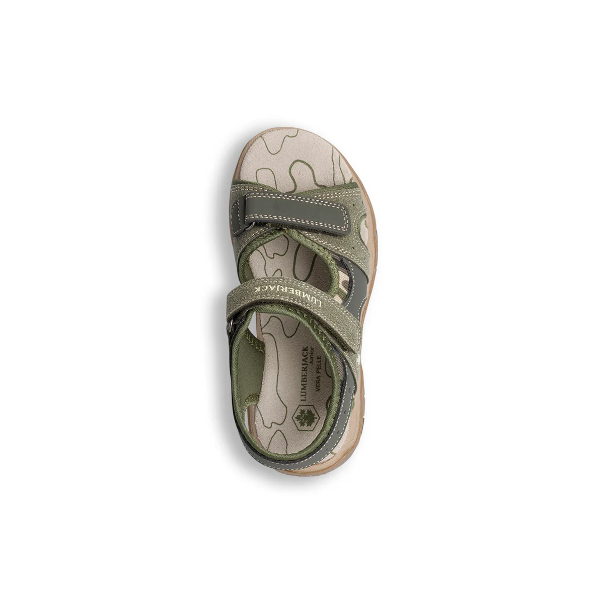 Sandali verdi da bambino con sottopiede in pelle Lumberjack Levi - Image 7