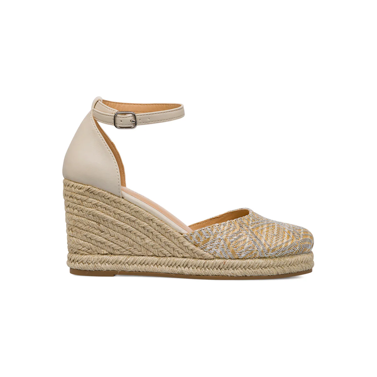 Sandali Zeppe 8,5 cm beige da Donna con cinturino alla caviglia Lora Ferres