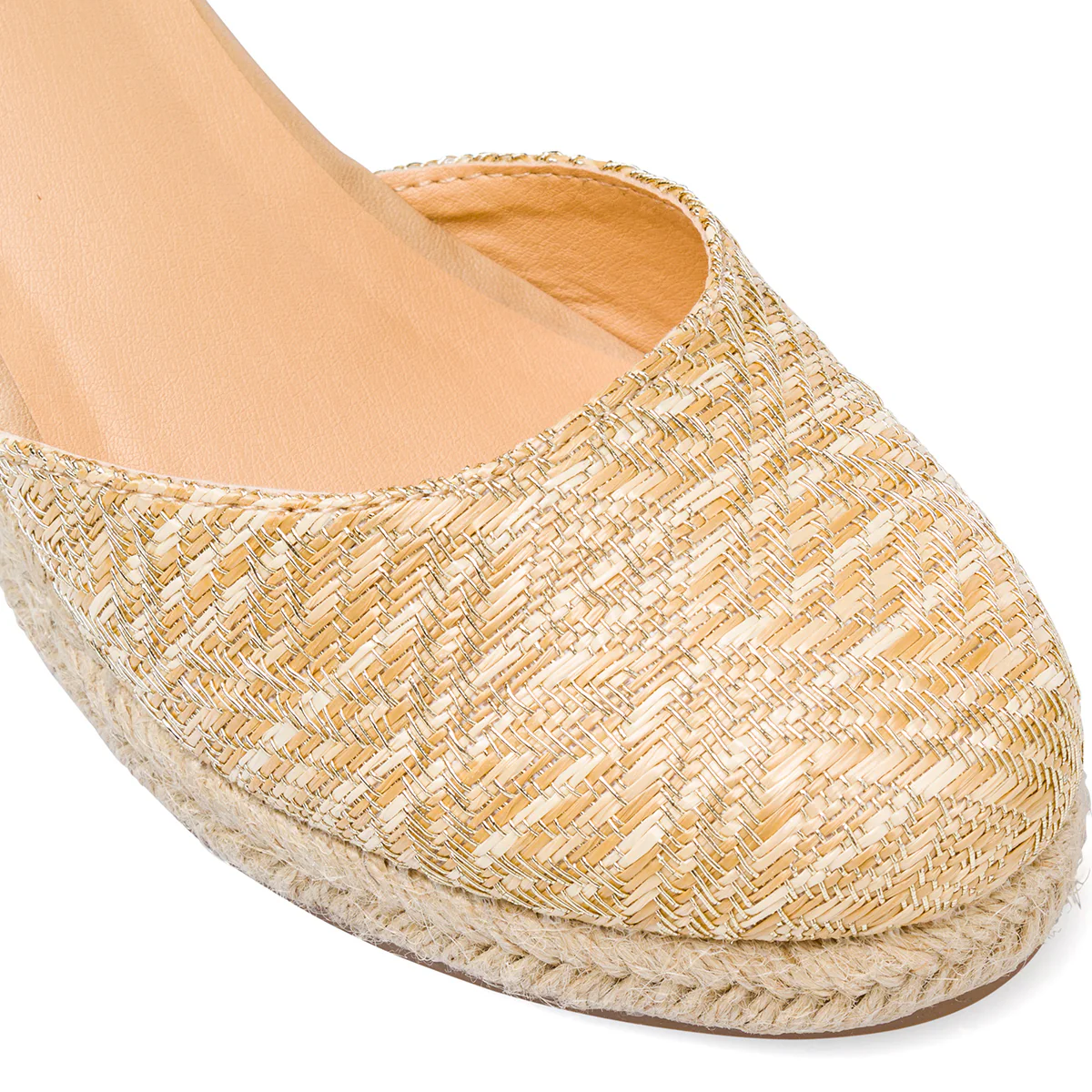 Sandali Zeppe 8,5 cm beige da Donna con zeppa in corda Lora Ferres - Image 2
