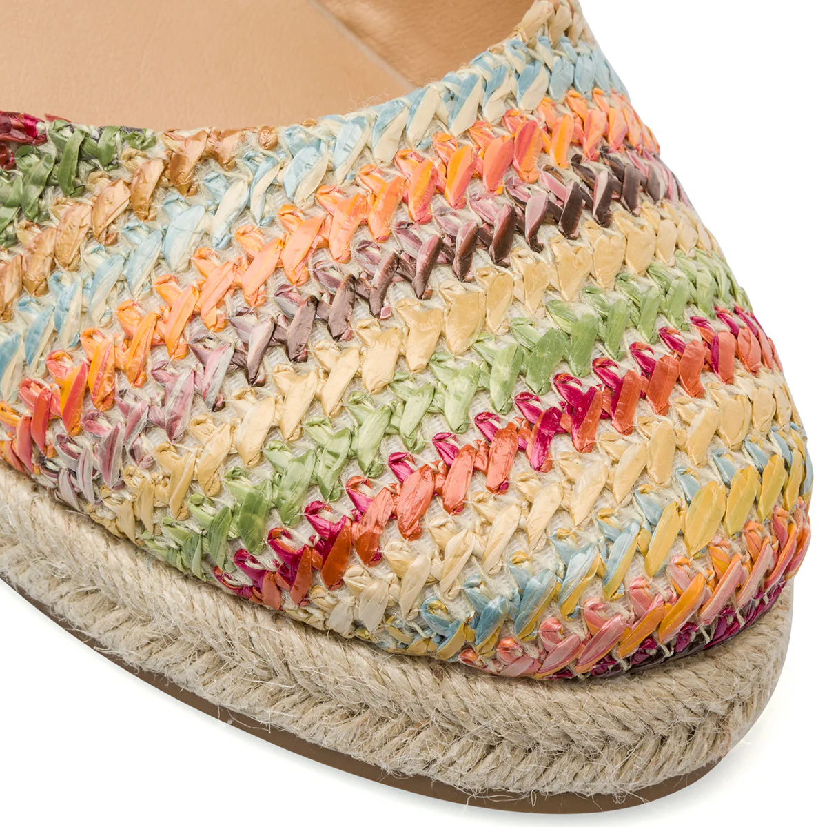 Sandali Zeppe 9 cm multicolore da Donna con cinturino alla caviglia Lora Ferres - Image 3