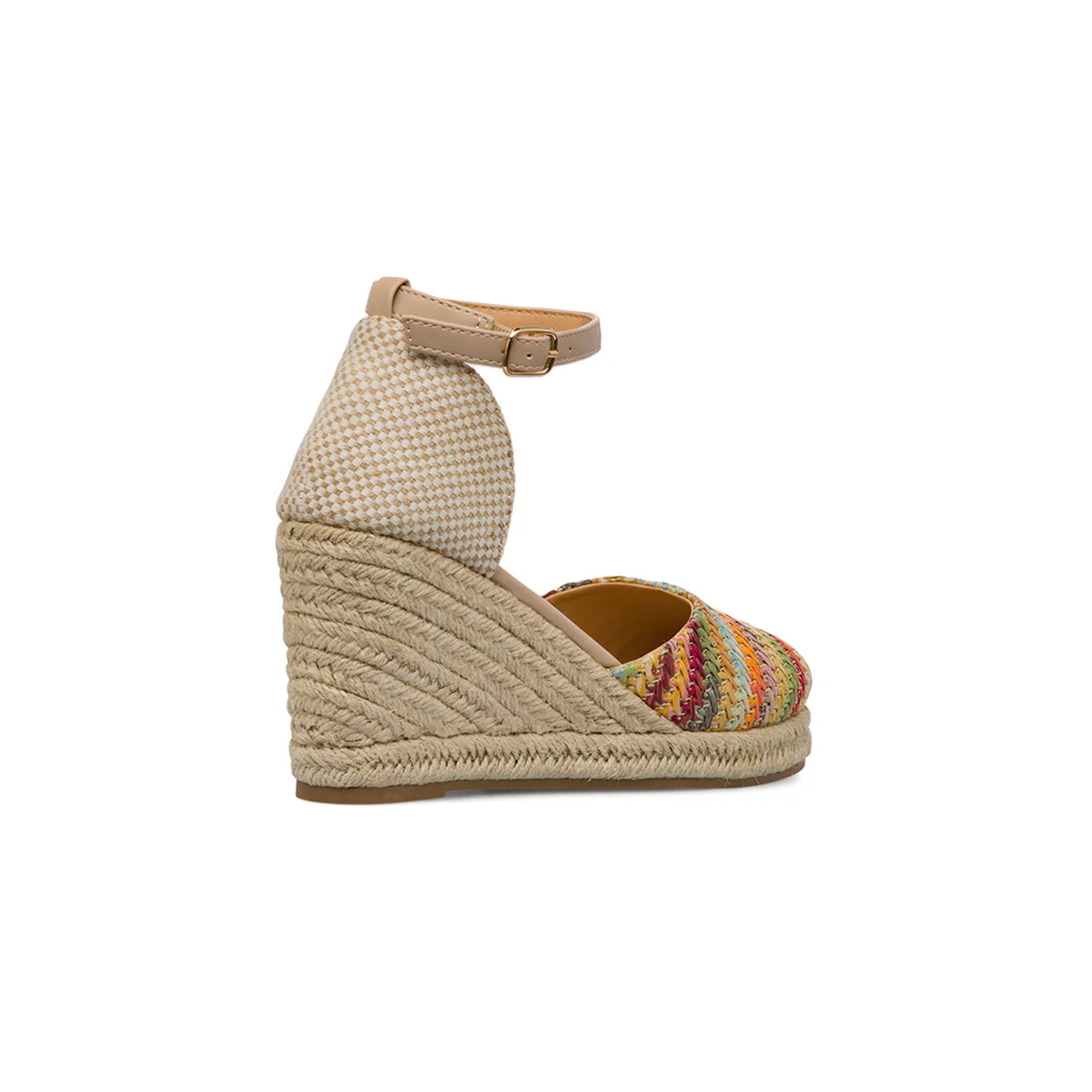 Sandali Zeppe 9 cm multicolore da Donna con cinturino alla caviglia Lora Ferres - Image 4