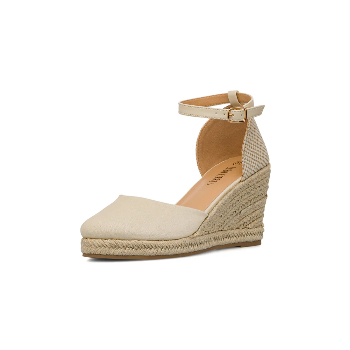 Sandali Zeppe bianchi off white da Donna in tessuto Lora Ferres - Image 5