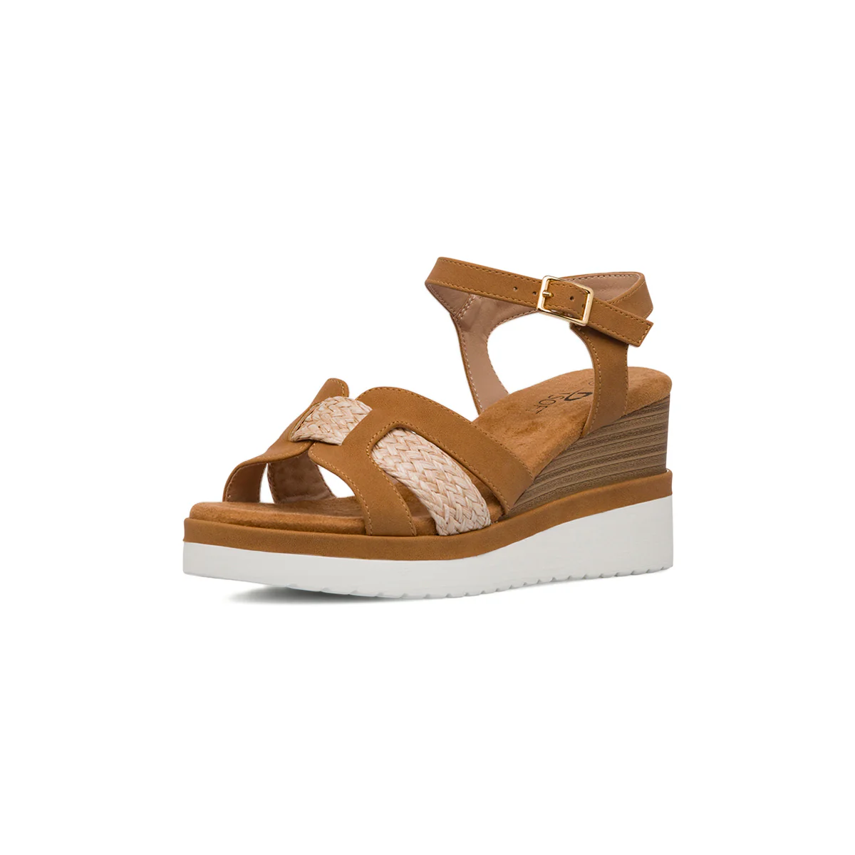 Sandali Zeppe Comfort color Cuoio da Donna con tacco 8 cm P Soft - Image 2