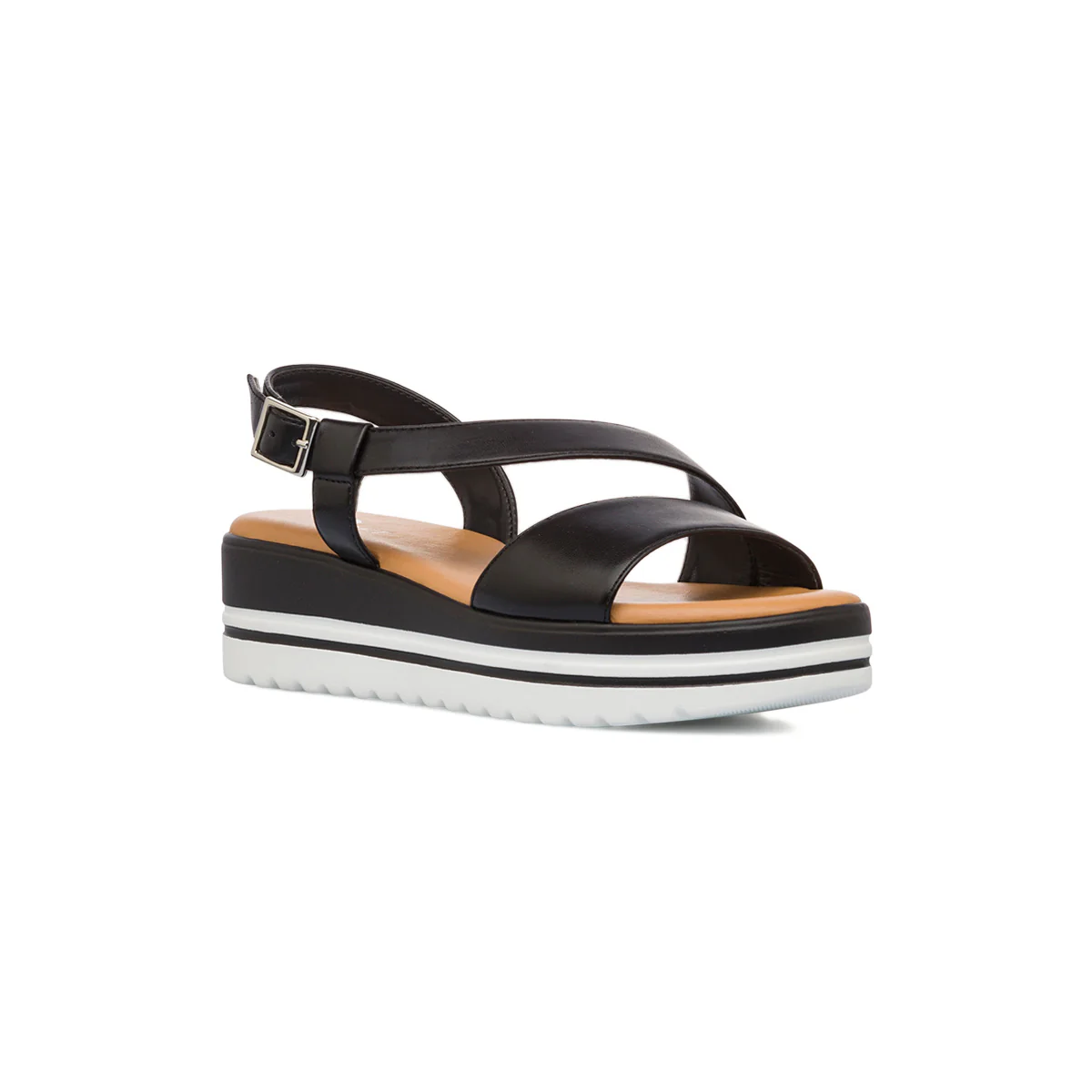 Sandali Zeppe Comfort Neri da Donna con tacco 5 cm P Soft - Image 2