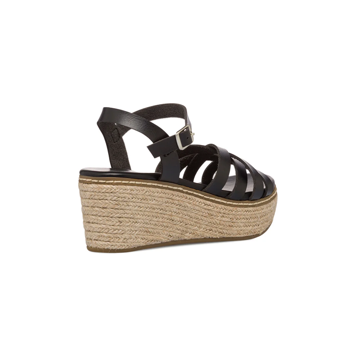 Sandali Zeppe da Donna con ztacco 7 cm Neri Lora Ferres - Image 3