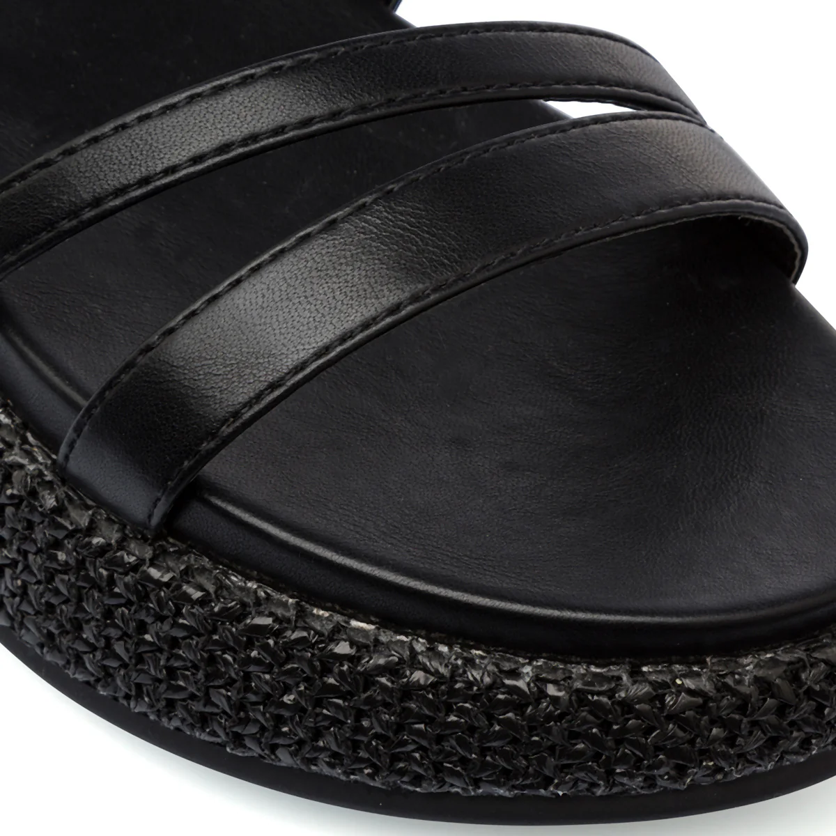 Sandali Zeppe Neri da Donna con cinturino alla caviglia Swish Jeans - Image 4