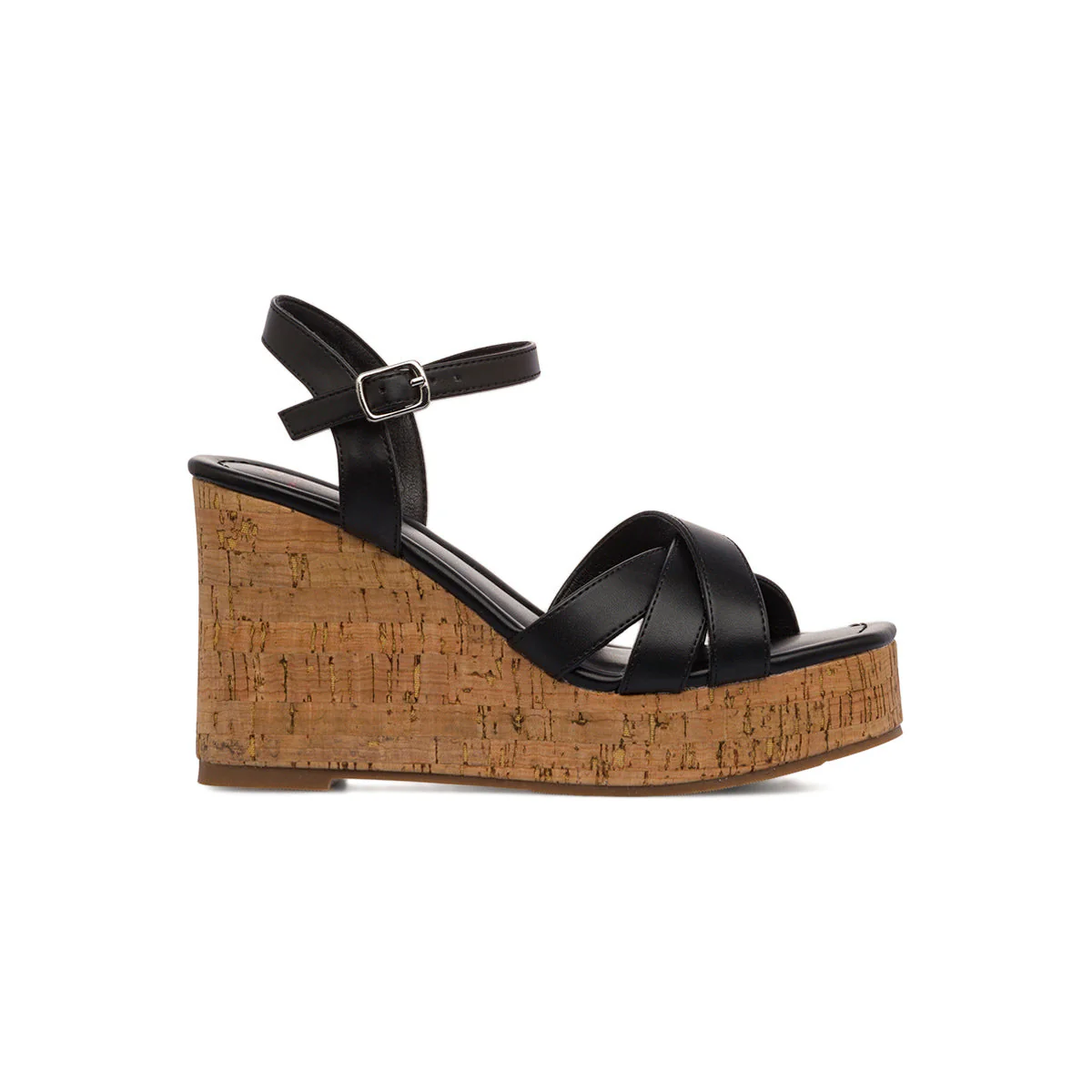 Sandali Zeppe Neri da Donna con tacco 10 cm Swish Jeans