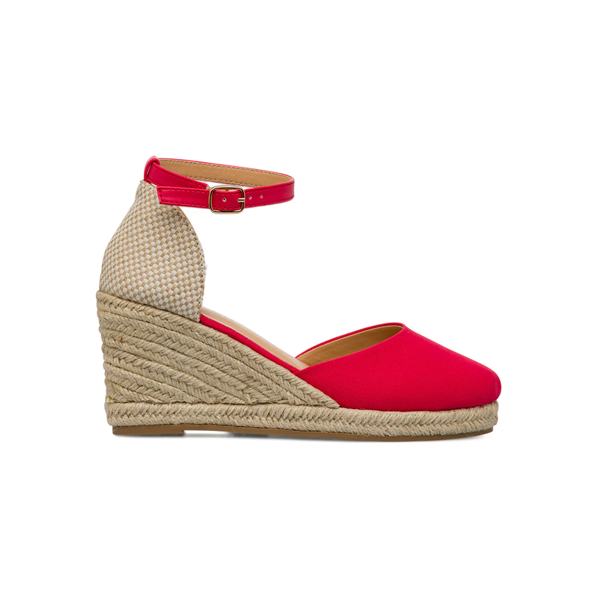 Sandali Zeppe 8,5 cm Rosse da Donna con cinturino alla caviglia Lora Ferres - Image 4