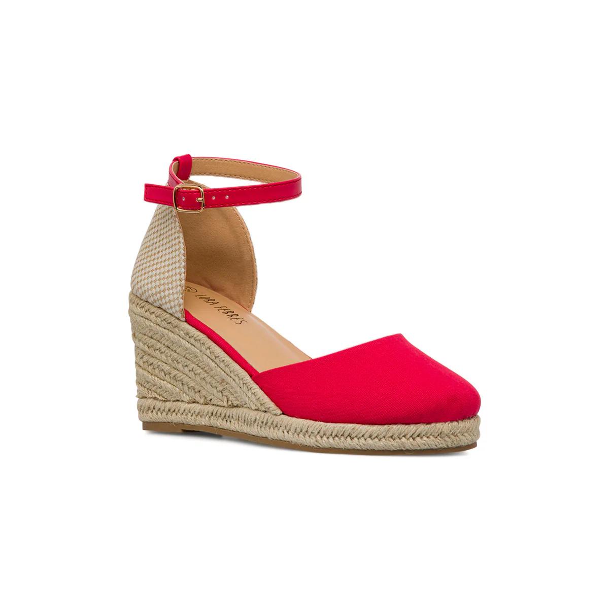 Sandali Zeppe 8,5 cm Rosse da Donna con cinturino alla caviglia Lora Ferres - Image 5