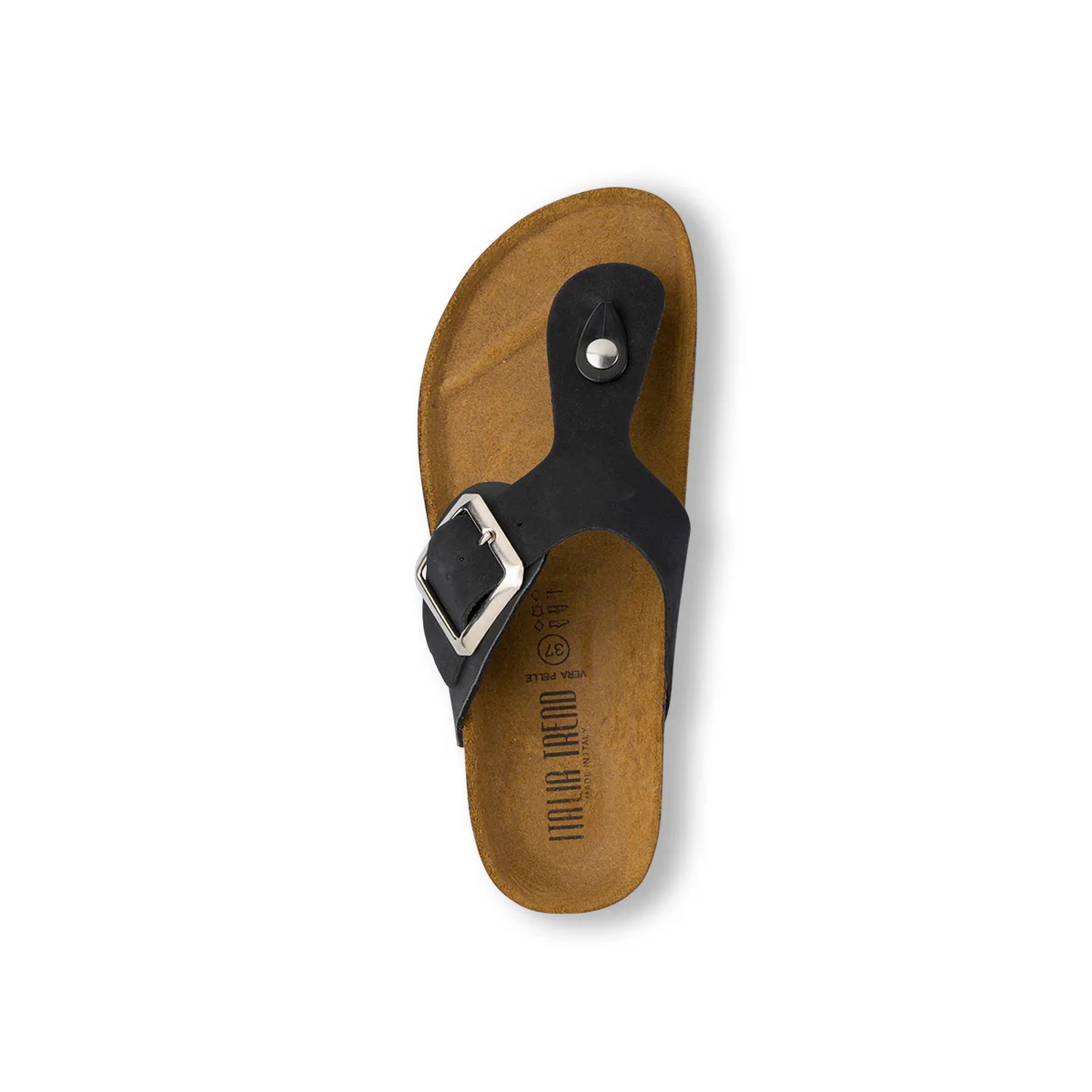 Sandalo infradito nero da Donna con fibbia Italia Trend - Image 6