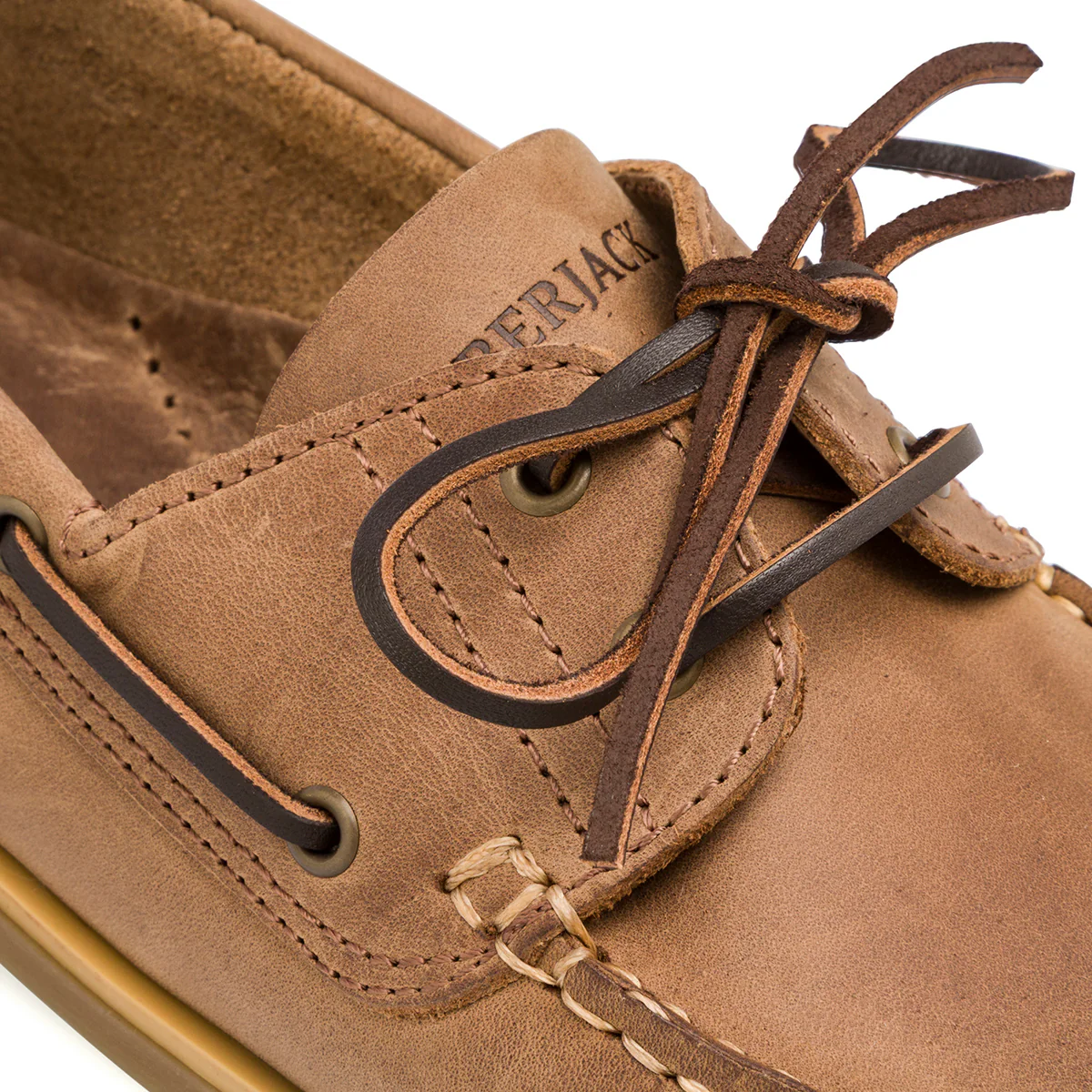 Scarpa da Barca in Pelle Marrone da Uomo Lumberjack - Image 4