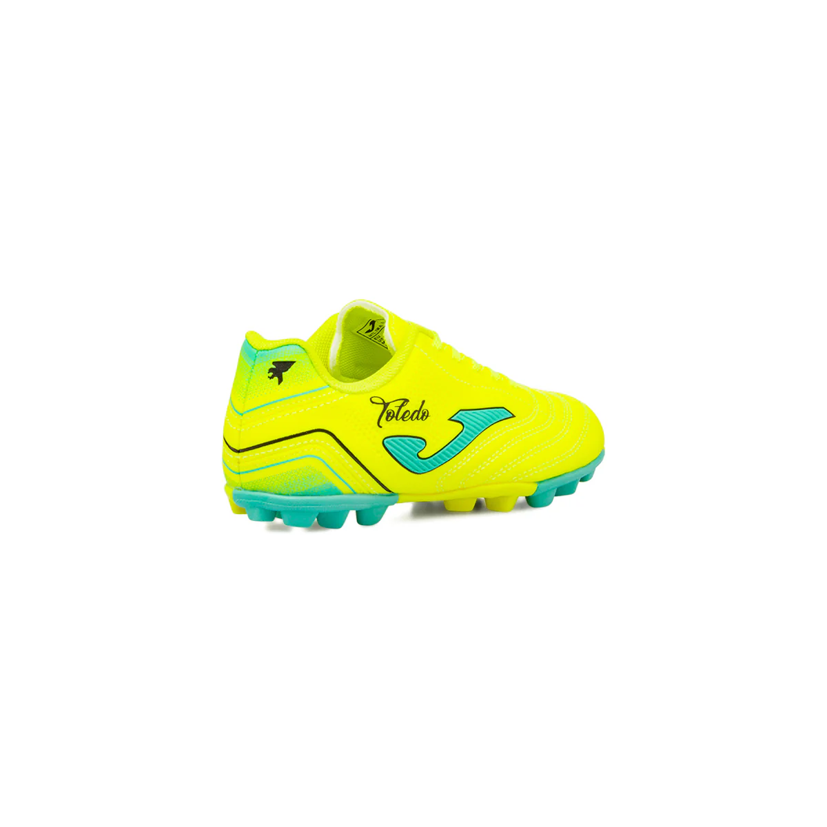 Scarpe da calcio da bambino giallo fluo con logo Joma Toledo - Image 3