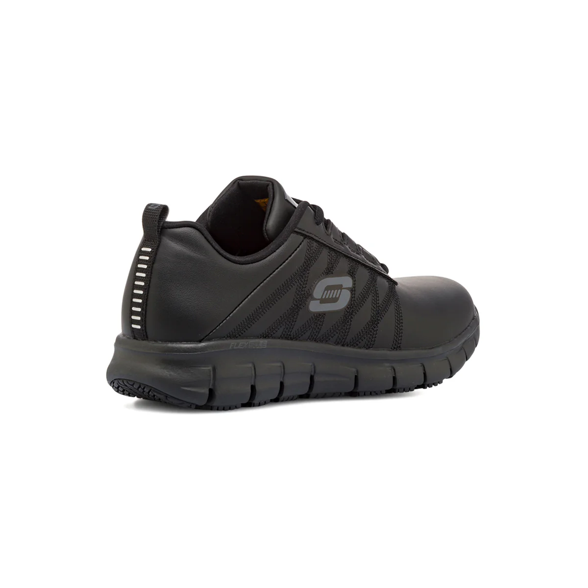 Scarpe antinfortunistiche nere da Donna in pelle Skechers Work Fashion Fit - Image 5