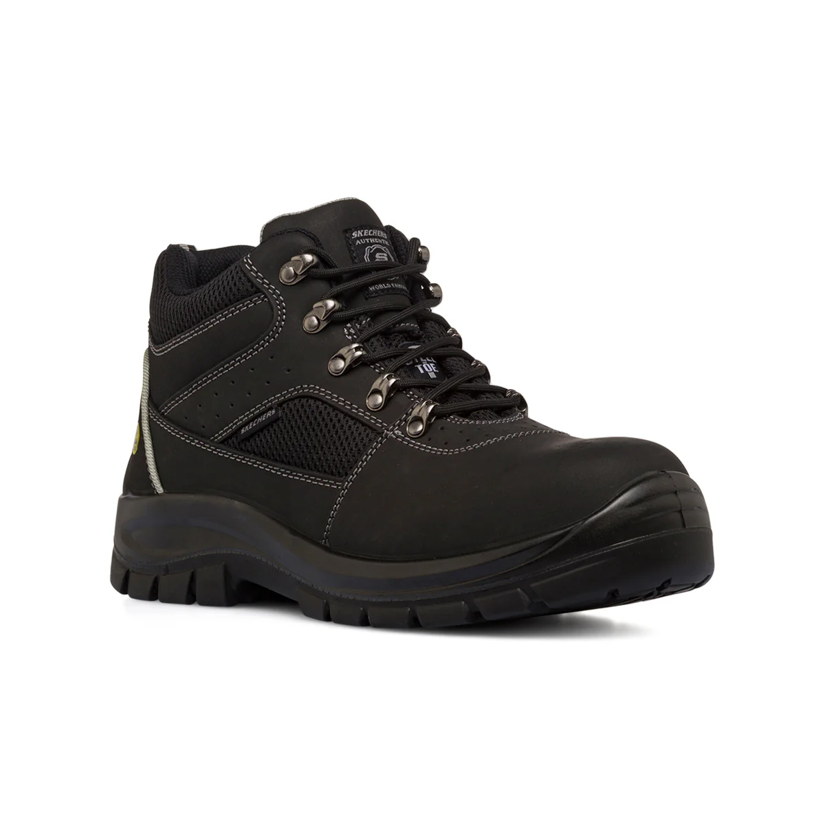 Scarpe antinfortunistiche nere da Uomo in pelle Skechers Work Trophus - Image 2