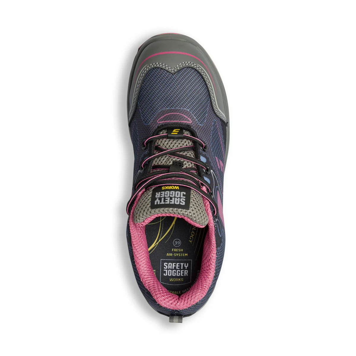 Scarpe antinfortunistiche S1P blu e rosa da donna Safety Jogger Cador - Image 8
