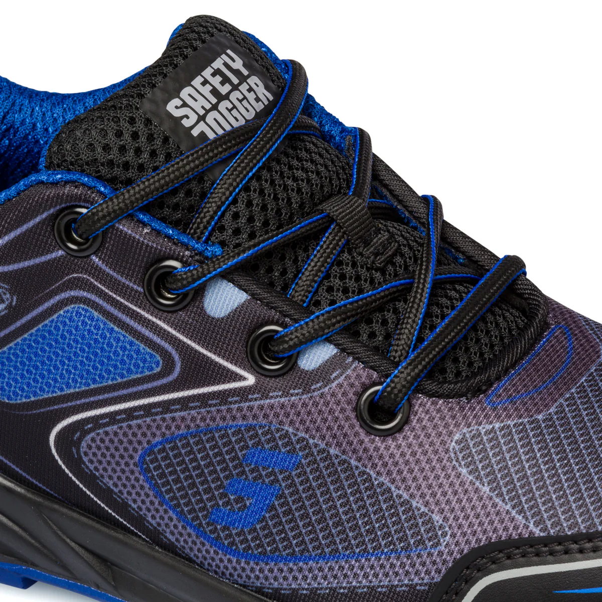 Scarpe antinfortunistiche S1P nere e blu da uomo Safety Jogger Cador - Image 6