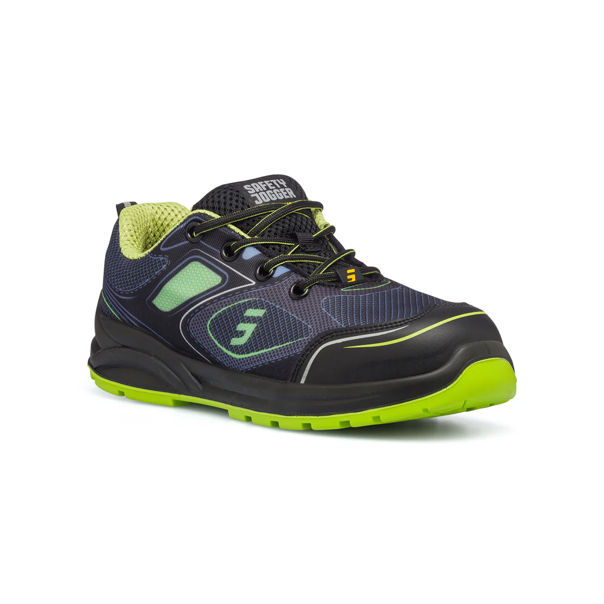 Scarpe antinfortunistiche S1P nere e lime da uomo Safety Jogger Cador - Image 2