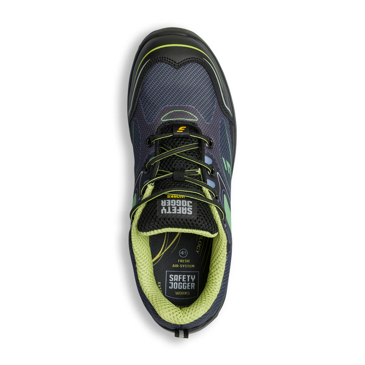 Scarpe antinfortunistiche S1P nere e lime da uomo Safety Jogger Cador - Image 8