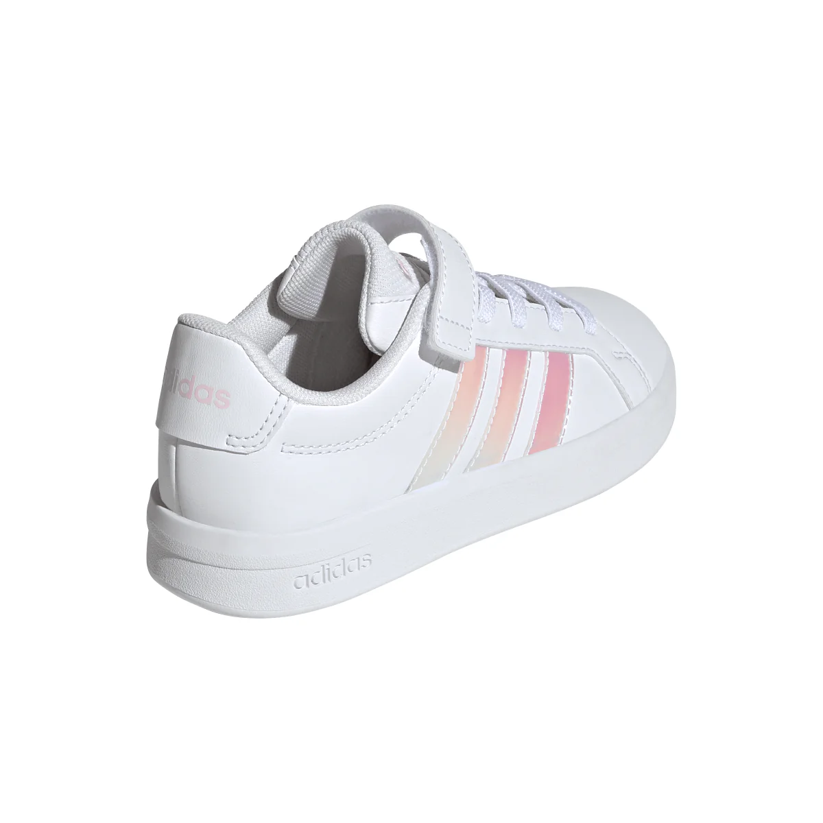 Scarpe Bambina Bianche con Strisce Iridescenti adidas Grand Court 3.0 - Image 11