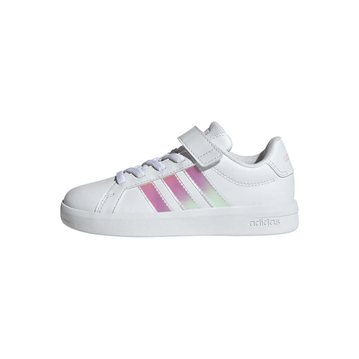 Scarpe Bambina Bianche con Strisce Iridescenti adidas Grand Court 3.0 - Image 8