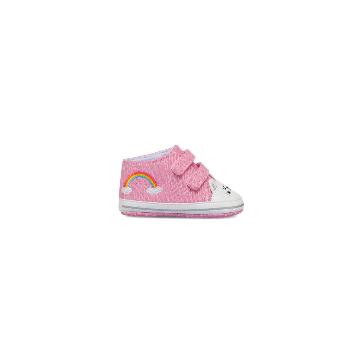 Scarpe bambina primi passi rosa con chiusura in velcro Chicco Nolly