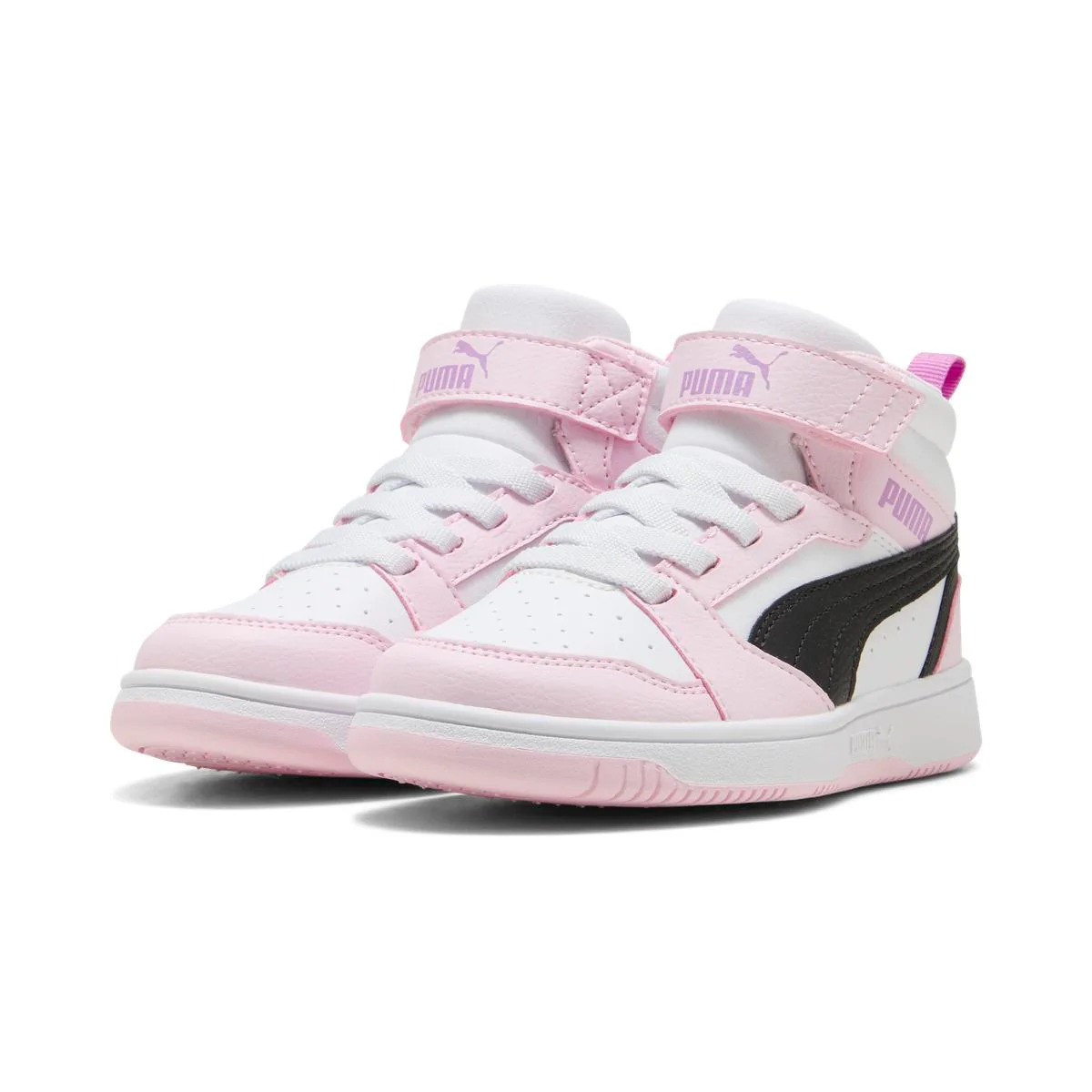 Scarpe Bambina Rosa e Bianche Mid con Strappo Puma Rebound V6