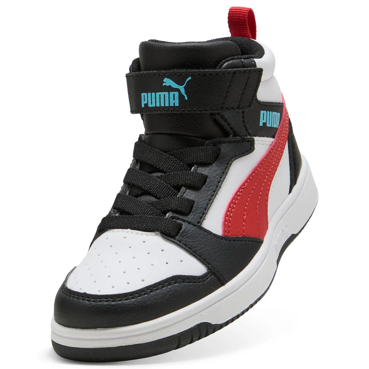 Scarpe Bambino Nere e Bianche Mid con Strappo Puma Rebound V6 - Image 6