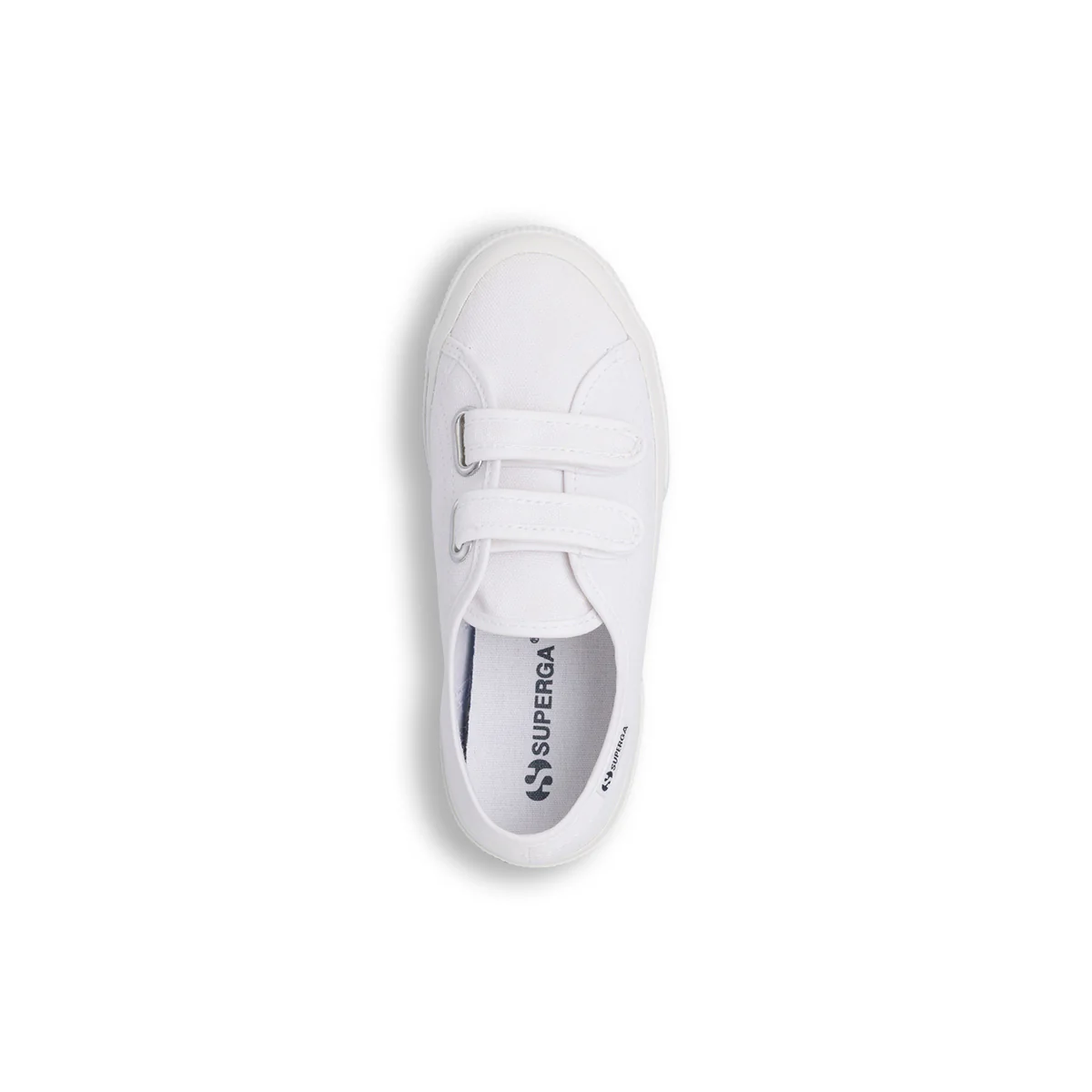 Scarpe bianche da bambino e bambina con doppio strappo e suola in gomma Superga - Image 6