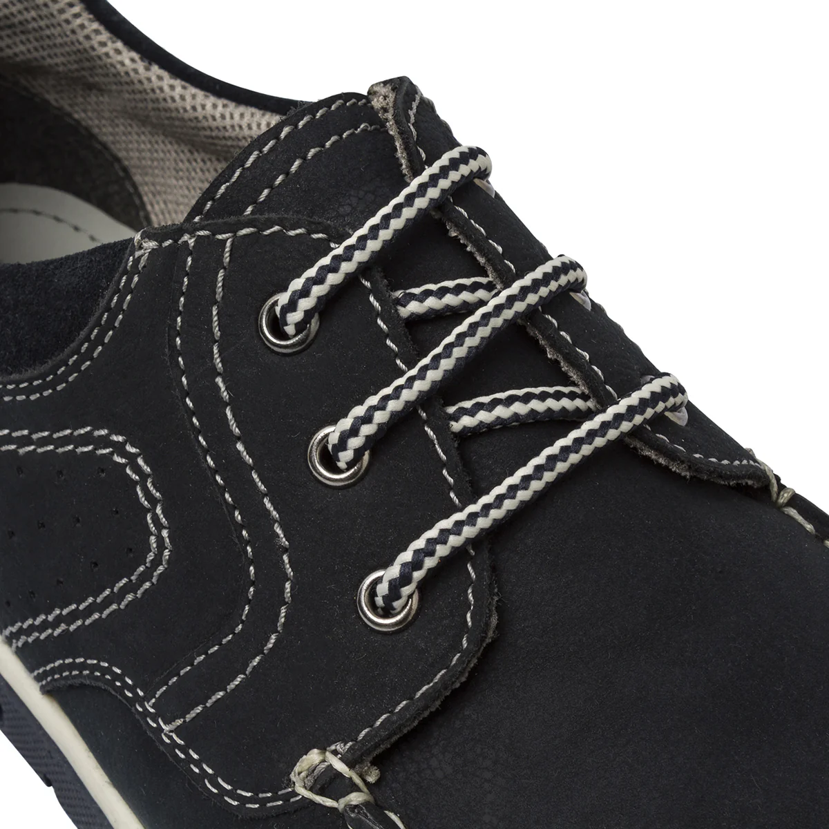 Scarpe casual da uomo blu con cuciture a contrasto La Cuoieria - Image 4