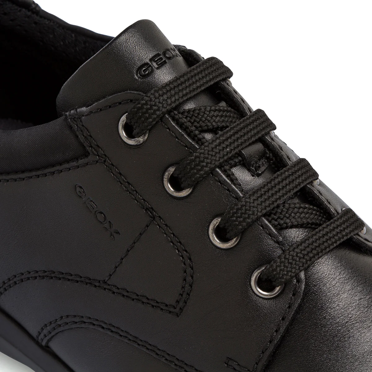 Scarpe casual da uomo nere con logo laterale Geox - Image 5