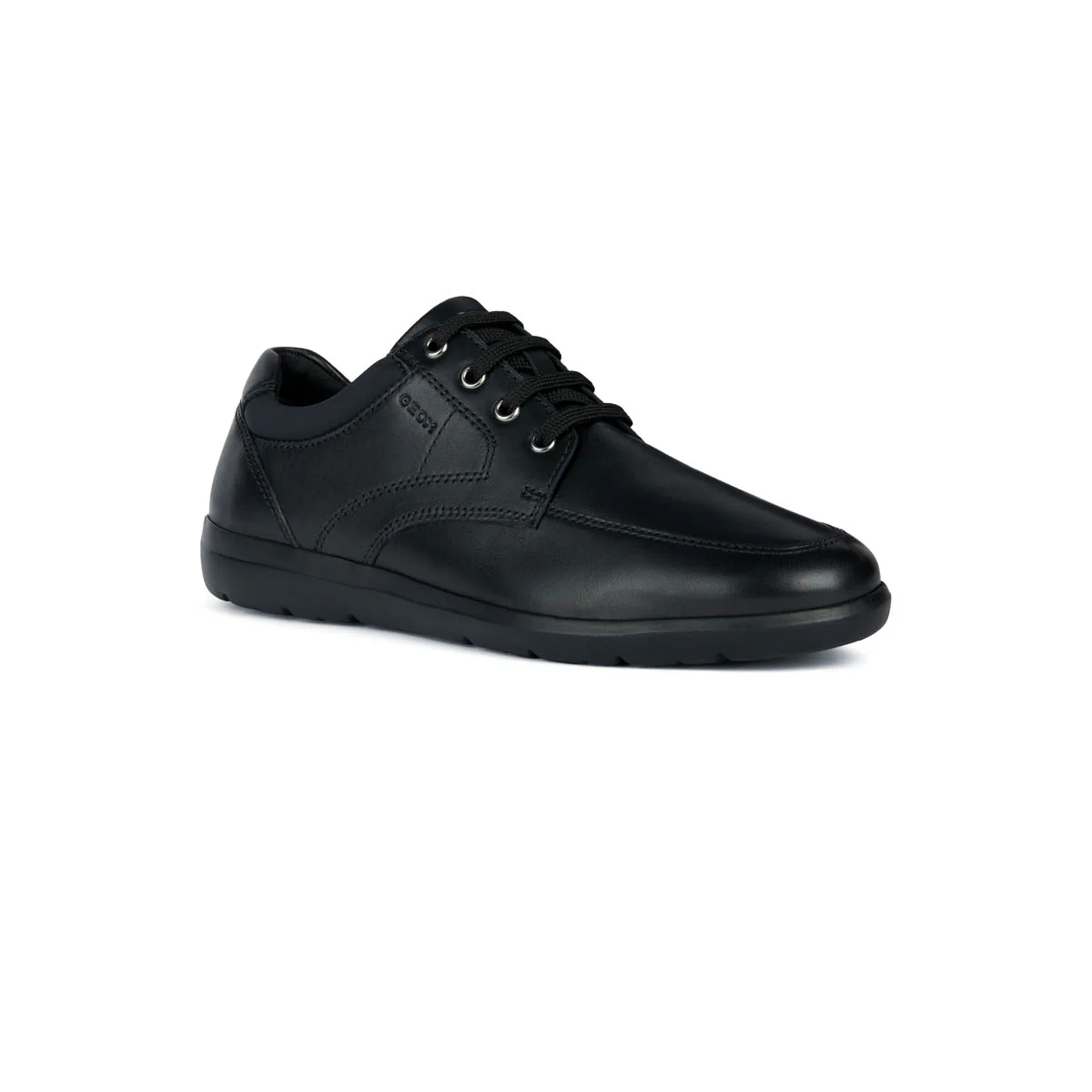 Scarpe casual da uomo nere con logo laterale Geox - Image 8
